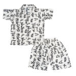 PM Boys Printed Shorts & Shirt