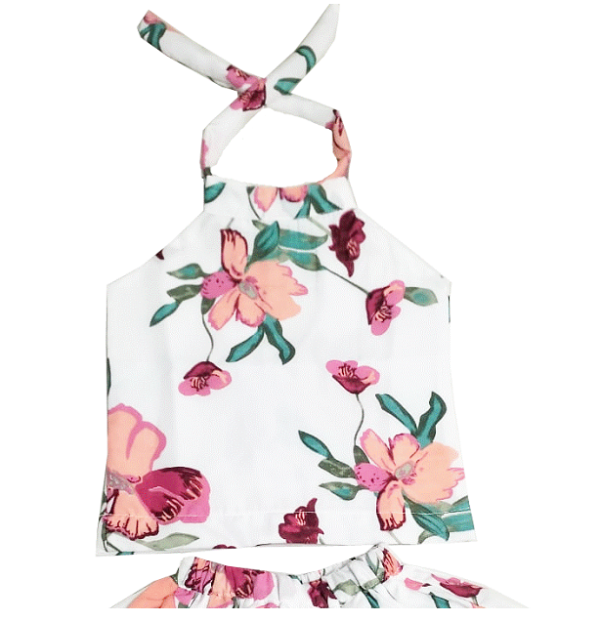 HVM Girls Printed Top with Skirt - Image 3