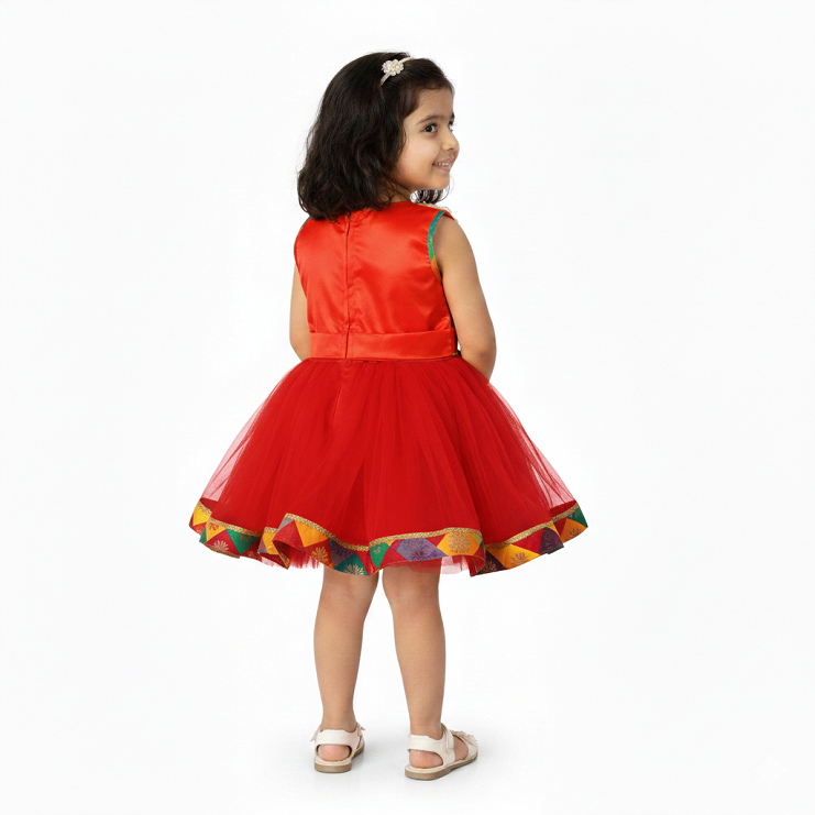 PM Girls Party Wear Frock - Image 2